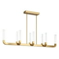 thumbnail image 2 of Del Mar 8-Light LED Linear Chandelier in Warm Brass by Breegan Jane, 2 of 7