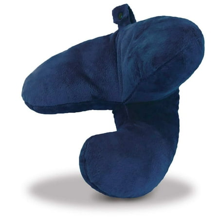 J-Pillow Travel Pillow, British Invention of The Year, 2019 Version with Increased 3D Support for Head, Chin & Neck in Any Sitting Position, Attach to Luggage - Dark