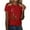 Red, variant on Seductiva Women's Short Sleeve T-Shirt Clearance Womens Graphic T Shirt Vintage Floral Shirt Flower Tee Fall Shirts