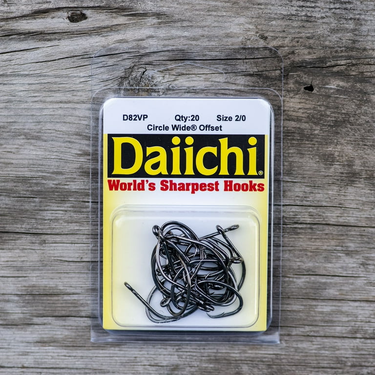 Daiichi D82vp 2/0 Circle Hook Offset Black Nickel Value Clam