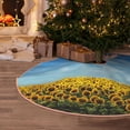 thumbnail image 5 of Fuzoiu Blooming Sunflower Field Print Christmas Tree Skirt,Xmas Christmas Decorations,Xmas Tree Mat for Farmhouse Holiday New Years Home Party Decor Tree Rugs-30", 5 of 6