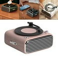 thumbnail image 3 of Haut-parleur Bluetooth Rotatif Rétro Diffuseur Subwoofer Tourne-Disque Rose, 3 of 5
