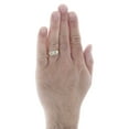 thumbnail image 5 of 10K Yellow Gold Round Diamond Father Dad Enamel Ring 7mm Wedding Band 0.024 CT., 5 of 5
