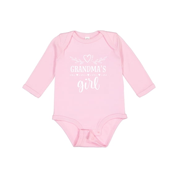 Inktastic Grandma Girl for Granddaughter Girls Long Sleeve Baby Bodysuit
