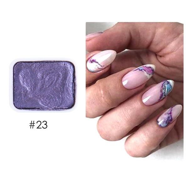 Herramientas para decoración de uñas Arte de uñas Pigmento sólido Acuarela Color degradado Pigmento de pintura Pigmento sólido