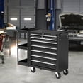 thumbnail image 3 of Ktaxon 7-Drawer Rolling Tool Chest with Side Shelves, Tool Storage Side Cabinet w/Lockable Wheels, for Warehouse Garage Repair Shop, 3 of 8
