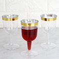 thumbnail image 4 of Balsa Circle 12 Pieces 5 oz Clear Gold Rim Disposable Plastic Champagne Flute Glasses, 4 of 8