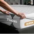 thumbnail image 2 of Utopia Bedding Waterproof Mattress Protector Queen Size, Premium 3D Air Soft Fabric Mattress Cover, Fits 17 Inches Deep, Breathable, Fitted Style with Stretchable Pockets, 2 of 7