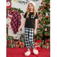 thumbnail image 6 of Arshiner Girls Clothes 3 Piece Outfits Short Sleeve Shirts Long Pants and Dolphin Shorts Clothing Sets with Pockets, 6 of 6