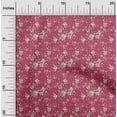 thumbnail image 2 of oneOone Tissu Polyester Spandex Magenta Matériel de Robe Florale Tissu Imprimé Tissu au Mètre 56 Pouces de Large, 2 of 4