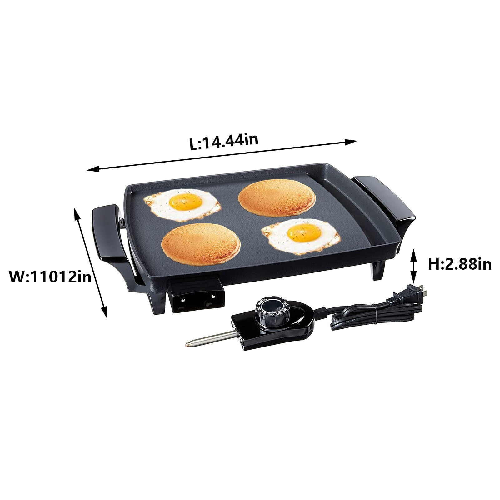 BELLA Electric Griddle with Warming Tray - Smokeless Indoor Grill