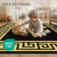 thumbnail image 4 of ODIKA Greek Bold Key Meander Border Fretwork Scroll Geometric Fret Non-Slip Chair-Friendly for Dining Room, Under Table, Home Office, 4 of 7