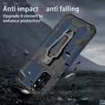 thumbnail image 2 of Allytech OnePlus Nord N200 5G Case 2021, Rugged Military Grade Protective Shockproof Build-in Kickstand Back Clamp Anti-scratch Case Cover Shell for OnePlus Nord N200 5G - Blue, 2 of 7