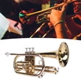 thumbnail image 1 of Juego De Trompeta Bb, Mini Trompeta Bb De Tono Brillante Y Claro Dorado Para Bandas, 1 of 7