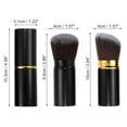 thumbnail image 4 of Unique Bargains 2 Pcs Makeup Brush Kit Travel Retractable Angled Makeup Brush Eye Defining Brush Highlight Brush Black, 4 of 6