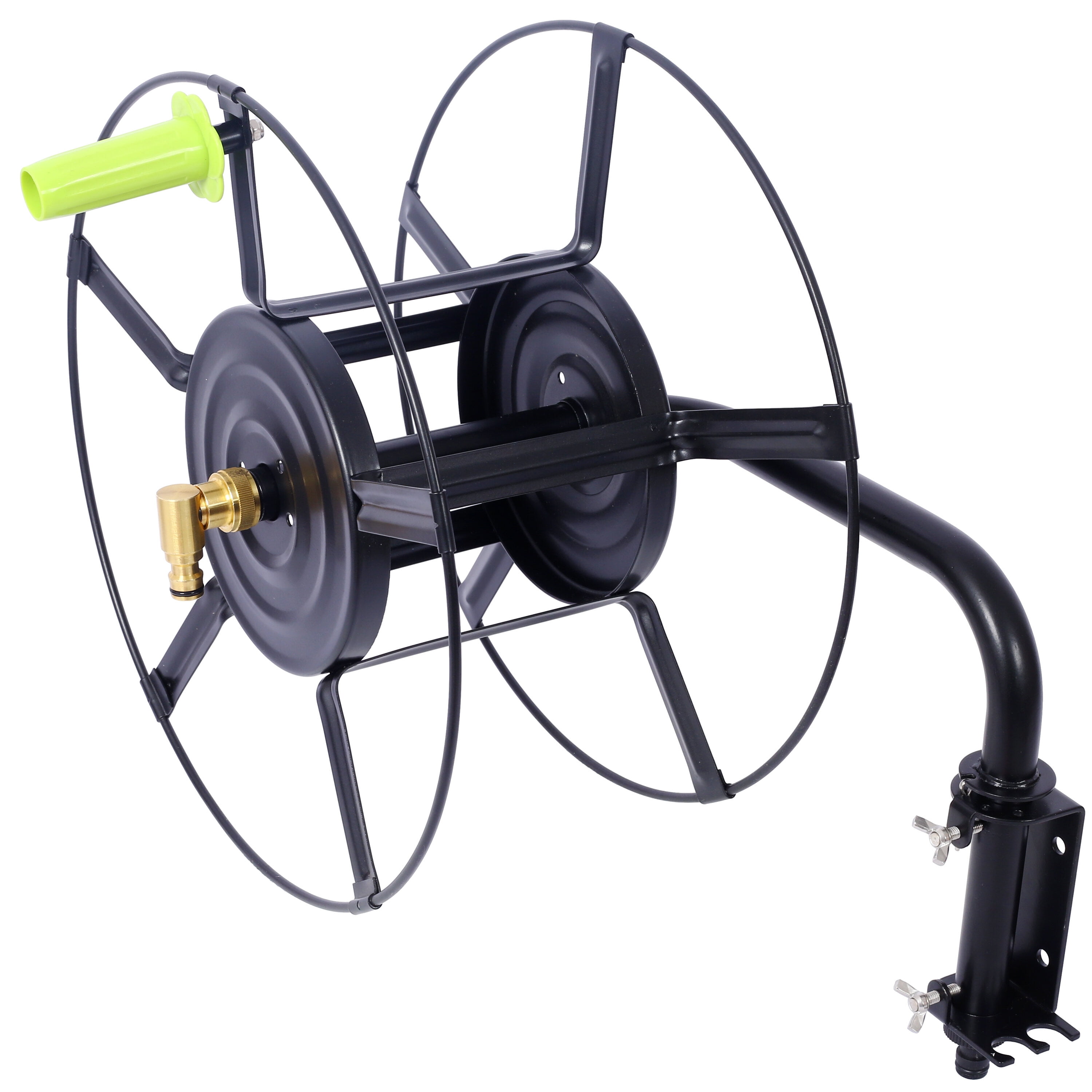 Swivel Hose Reel Wall Mount - 180 Degree Pivot Hose Hanger - Great for Garden Storage - Hose Holder Wall Mount for Garden Hose - Heavy Duty Steel Hose Hanger for Hose Reels,
