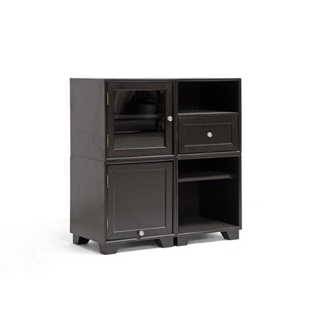 Wholesale Interiors RT244-OCC Alaska Armoire de Rangement Modulaire Brun Foncé