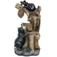 thumbnail image 2 of Outsunny 22.4" Outdoor Water Fountain, 3-Tier Floor Standing Resin Bears and Honey Beehive Tree Waterfall Fountain with LED Lights, Pump, 2 of 9