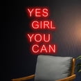 thumbnail image 3 of Handmadetneonsign Yes Girl You Can Led Sign, Yes Girl You Can Neon Light, Custom Text Led Light, 3 of 5