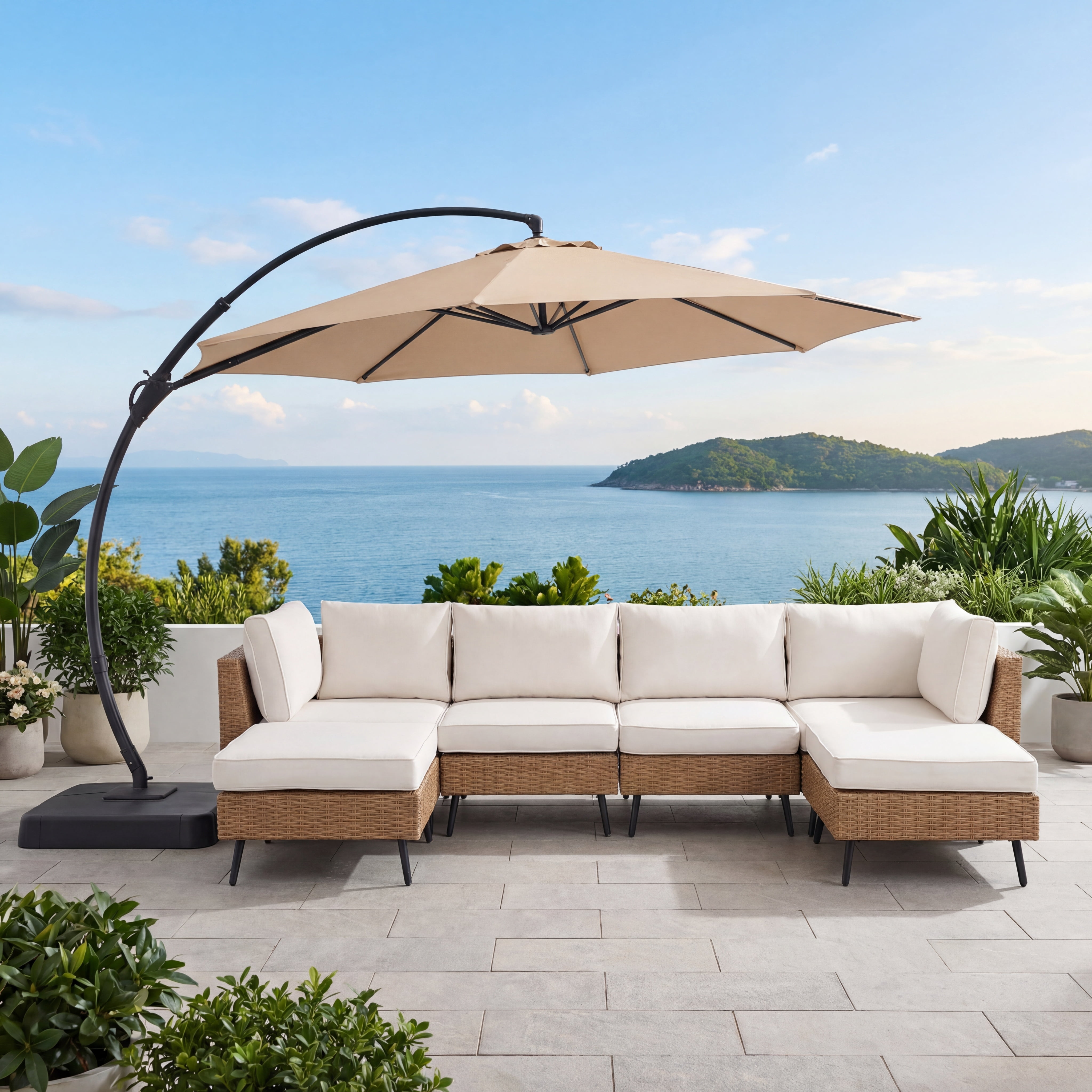 Best Choice Products Ombrello da terrazza quadrato da 2,7 m