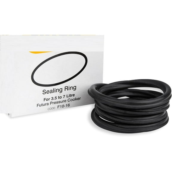 Feature Cooking Rubber Sealing Ring for 3.5L to 7L Pressure Cookers, Black, Standard (F10-16) – Pack of 2 Gaskets