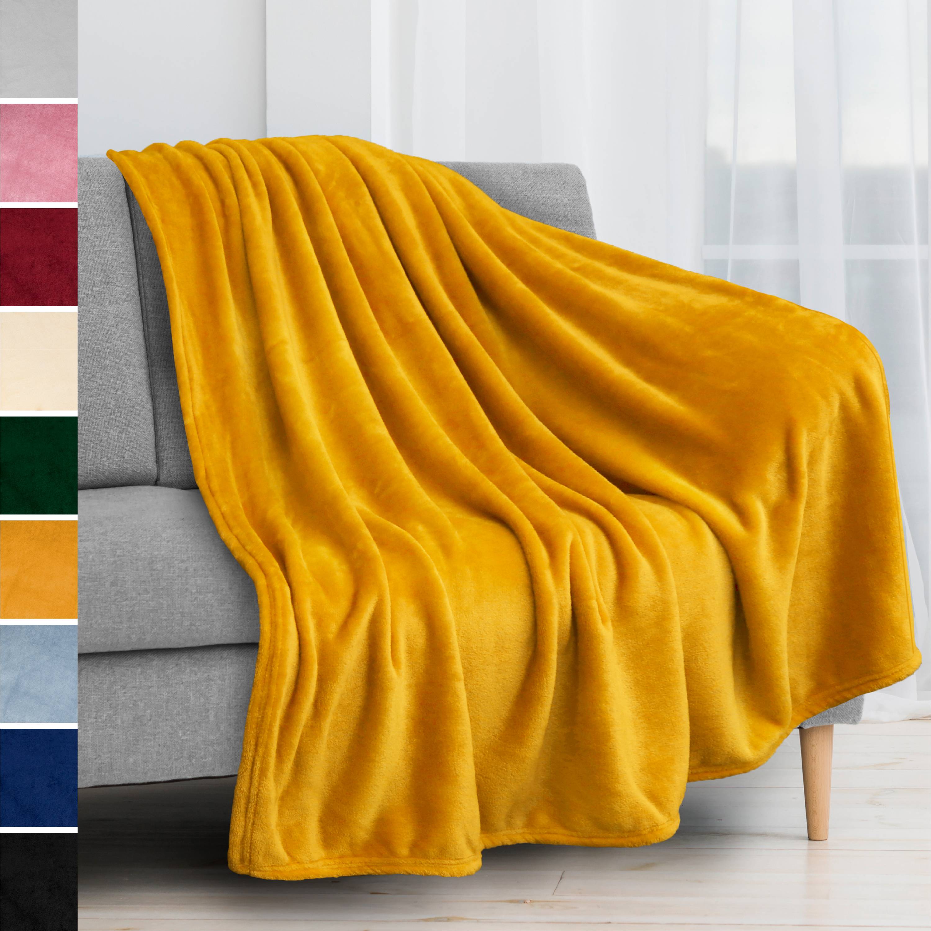 PAVILIA Fleece Blanket Throw Super Soft, Plush, Luxury Flannel Throw