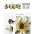 thumbnail image 5 of Vintage Flowers Butterflies Sunflower Window Curtain Kitchen Cabinet Coffee Tie-Up Valance Curtain Rod Pocket Short Curtain, 5 of 6