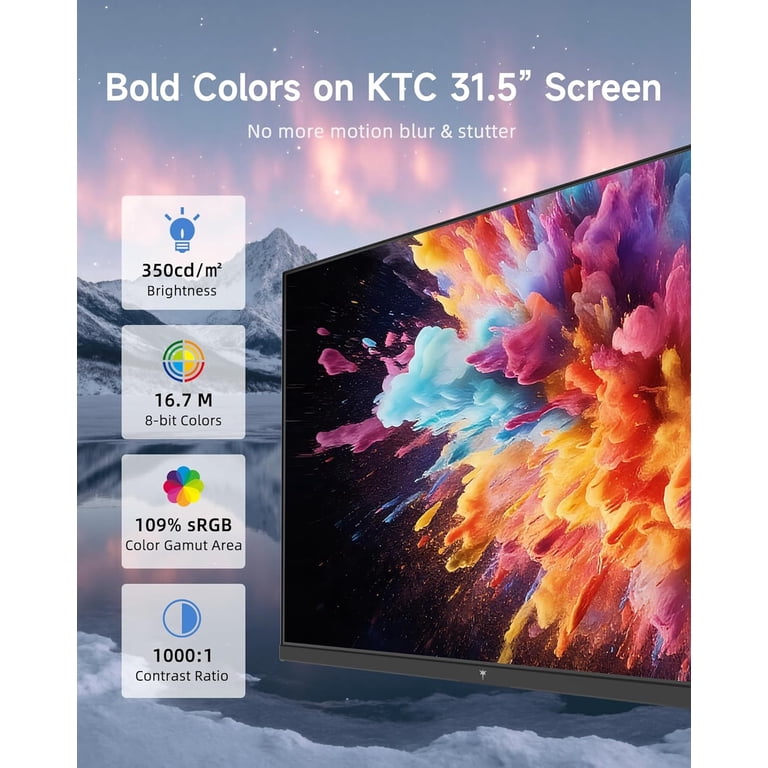 KTC 32 Inch 2K Computer Monitor, QHD (2560 x 1440) 120Hz Monitor