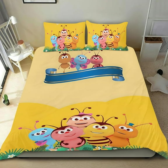 Bichikids Themed Bed Sheet Set Three Piece Set 53x79 Inches Comfortable And Skin Friendly Unique Design Creating A Star Studded Night