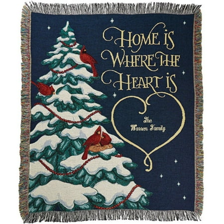 Personalized "Home is Where the Heart Is" Throw