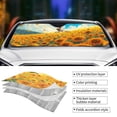 thumbnail image 3 of Yiaed Clear Sky Sunflower Print Car Windshield Sunshade Front Auto Car Front Window Sun Shade Foldable Sun Visor Shield Cover Auto Accessories for Sedan SUV Truck-Small, 3 of 5