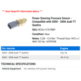 thumbnail image 2 of Power Steering Pressure Sensor - Compatible with 2000 - 2006 Audi TT Quattro 2001 2002 2003 2004 2005, 2 of 2
