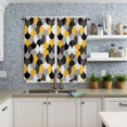 thumbnail image 3 of Medieval Abstract Geometry Yellow Curtain Home ration Living Room Short Curtains Window Treatments For Kitchen Bedroom, 3 of 5