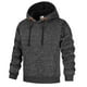 thumbnail image 1 of Dolkfu Sudadera de hombre con capucha de punto, sudadera retro de algodón con cordón, suéter de hombre de cuello redondo. S, 1 of 1