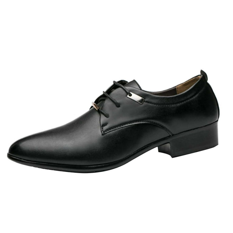 Black Lace-Up Leather Shoes 41 EU / 8.5 US / Black