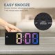 thumbnail image 4 of Digital Alarm Clock, LED Clock for Bedroom, Electronic Table Clock with Temperature Display, Adjustable Brightness, 4 of 5