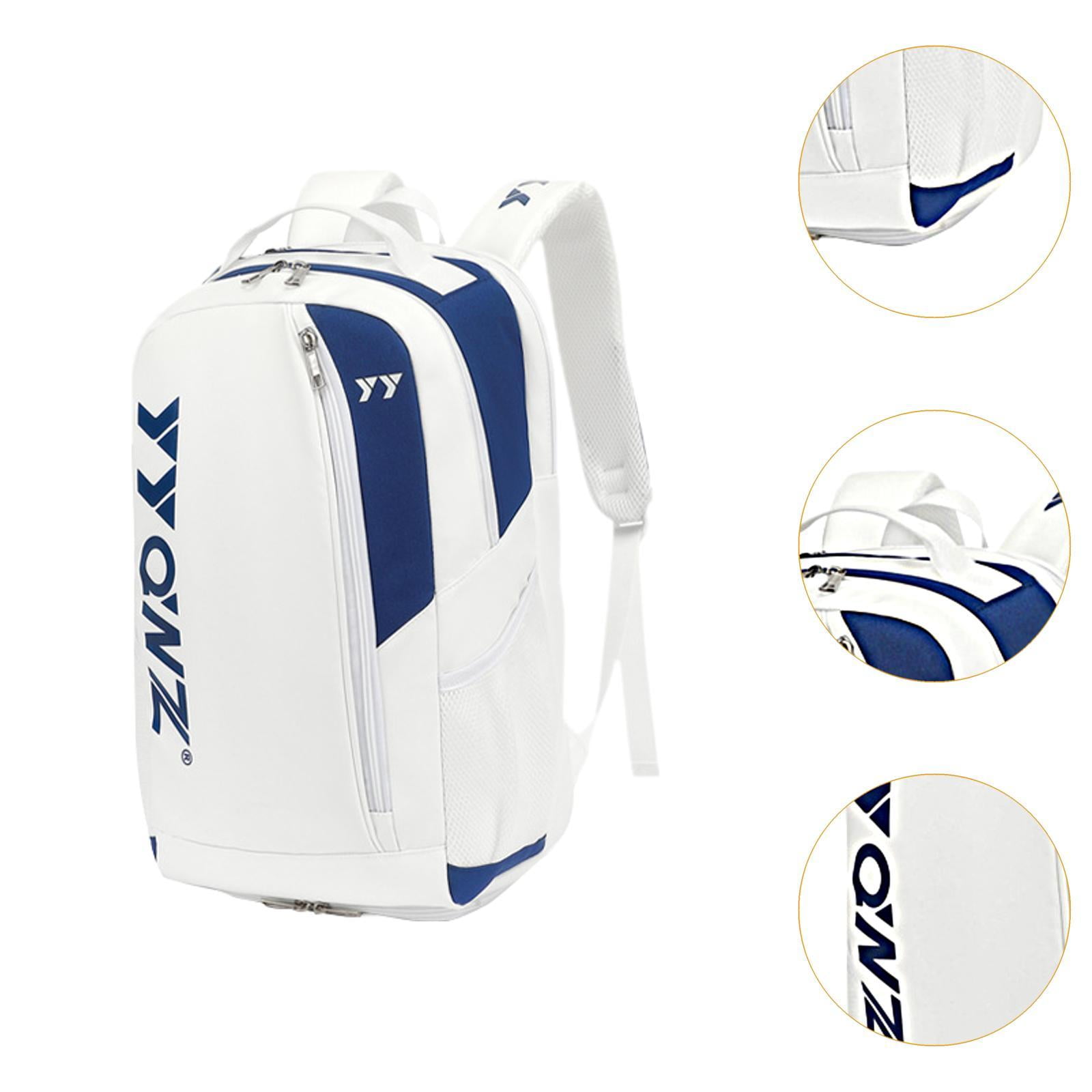 GARENDE Badminton Bag Backpack Shoulder Bag Tennis Rackets Bag for Badminton Rackets White Dark Blue