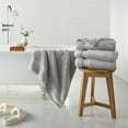 thumbnail image 5 of (3 pack) WelHome 100% HYGROCOTTON® 4-Piece Solid Soft Bath Towels Set, Harbor Mist, 600 GSM, 30" x 56", Large, Absorbent & Plush Bathroom Towels, 5 of 11