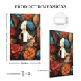 thumbnail image 3 of Haiem Vintage Colorful Flower French Bulldog Pattern Decorative Wall Plates, 1-Gang 5.0" x3.0", Unbreakable Thermoplastic Faceplate Cover for Decorator Receptacle Outlet & Switch-Style T, 3 of 6