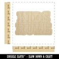 thumbnail image 2 of Kids Rule Fun Text Wood Shape Unfinished Piece Cutout Craft DIY Projects - 6.25 Inch Size - 1/8 Inch Thick, 2 of 7