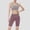 Purple, variant on Workout Sets for Women Racer Back Corpped Tank Tops & Running Yoga Shorts Color Block 2 Pieces Gym Workout Sets (Black S)