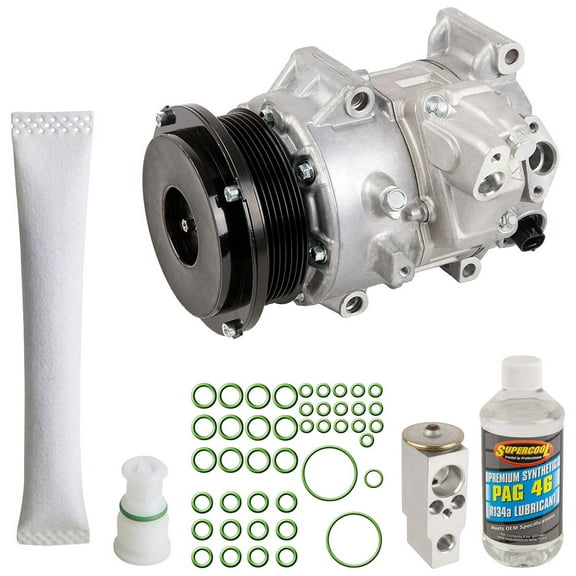 AC Compressor & A/C Kit For Toyota Highlander & Venza 2.7L 4-Cyl - Includes Drier, Expansion Valve, Oil & O-Ring Seals! - BuyAutoParts