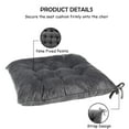 thumbnail image 3 of Lomyolo Chair Cushions for Kitchen Chairs 2 Pack Seat Cushion Chair Pads for Dining Patio Home Office Soft Comfort Velvet Square Dark Gray, 3 of 6