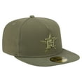 thumbnail image 3 of Men's New Era Olive Houston Astros Color Pack A-Frame 59FIFTY Fitted Hat, 3 of 5