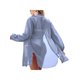 thumbnail image 4 of VISgogo Bikini de verano para mujer, vestido camisero largo suelto con cierre de botón de solapa de manga larga de Color sólido transparente VISgogo  moda, 4 of 5