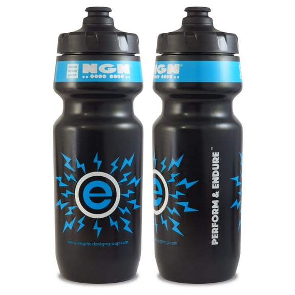 NGN Sport – High Performance Bike Water Bottles – 24 oz | Black  Fluoro Electric Blue (2-Pack)