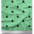 thumbnail image 3 of Soimoi Green Georgette Viscose Fabric Ship & Wheel Nautical Printed Craft Fabric by the Yard 42 Inch Wide, 3 of 3