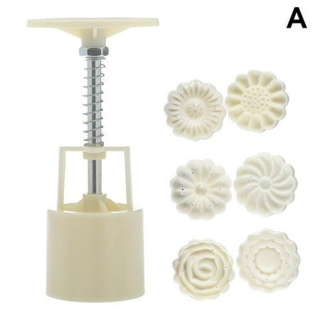 

Mooncake Mold Set DIY Plastic Pastries Cake Plungers Hand Press Mooncake Mold Baking Tool A1
