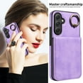 thumbnail image 5 of TECH CIRCLE For Galaxy A13 4G Wallet Case with Card Holder, Thin Slim PU Leather Finger Ring Kickstand Shockproof Protective Magnetic Women Men Phone Cover for Samsung Galaxy A13 4G 6.6" 2022,Purple, 5 of 8