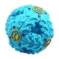 thumbnail image 3 of Mupvlun Dog Pet Food Treat Feeder Chew Toys - Tooth Cleaning Ball, Dispensing Toy for Small Medium Dog Puppy - Squeaky Balls (Blue, 3.9in), 3 of 6